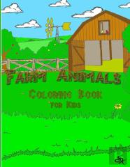 Farm Animals Coloring Book For Kids - Sk -