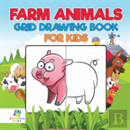 Farm Animals Grid Drawing Book For Kids
