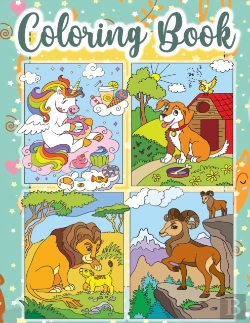 Bertrand.pt - Farm, Wild, Forest, Mermaid And Unicorn Coloring Book