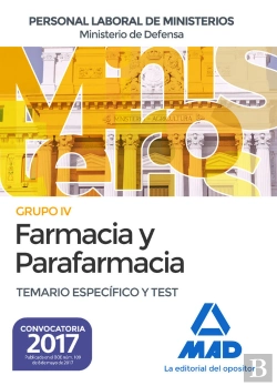 Bertrand.pt - Farmacia Y Parafarmacia Del Ministerio De Defensa. Temario Específico Y Test