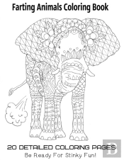 Farting Animals Coloring Book 20 Detaile