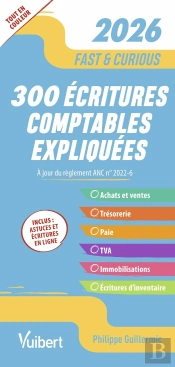 Fast & Curious : 300 Écritures Comptables Expliquées, À Jour Du Règlement Anc N° 2022-6 : Toutes Les Écritures Indispensables, Commentées Et Expliquées