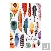 Feathers Parcel Thank You Notecards