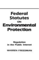 Federal Statutes On Environmental Protection