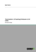 'Feminization' Of Teaching Profession In Sri Lanka