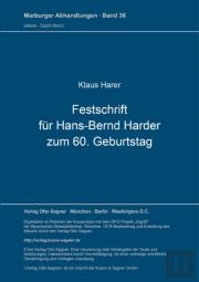 Festschrift Fuer Hans-Bernd Harder Zum 60. Geburtstag