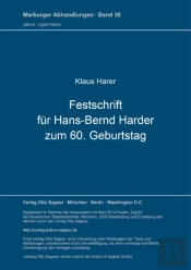 Festschrift Fuer Hans-Bernd Harder Zum 60. Geburtstag