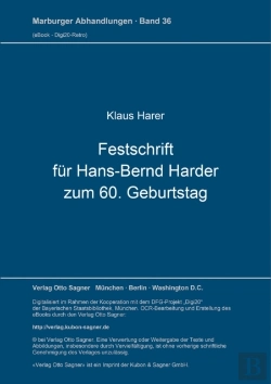 Bertrand.pt - Festschrift Fuer Hans-Bernd Harder Zum 60. Geburtstag