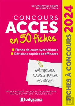 Bertrand.pt - Fiches À Concours : Concours Accès En 50 Fiches (Édition 2024)