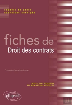 Bertrand.pt - Fiches De Droit Des Contrats ; Rappels De Cours Et Exercices Corrigés
