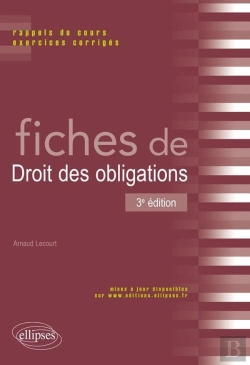 Bertrand.pt - Fiches De Droit Des Obligations Rappels De Cours & Exercices Corriges 3eme Edtion