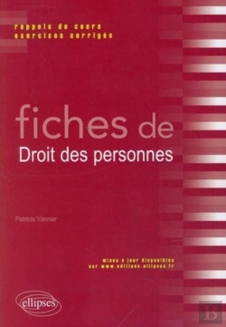 Bertrand.pt - Fiches De Droit Des Personnes ; Rappels De Cours Et Exercices Corrigés