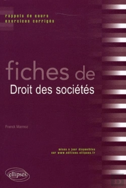 Bertrand.pt - Fiches De Droit Des Sociétés ; Rappels De Cours, Exercices Corrigés