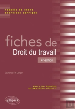 Bertrand.pt - Fiches De Droit Du Travail Rappels De Cours & Exercices Corriges 4eme Edition