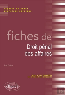Bertrand.pt - Fiches De Droit Pénal Des Affaires
