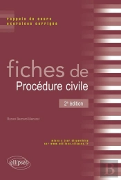 Fiches De Procedure Civile Rappels De Cours & Exercices Corriges 2eme Edition