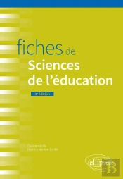 Fiches De Sciences De L'Éducation (3e Édition)