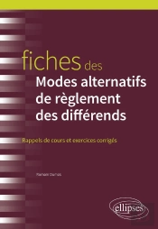Fiches Des Modes Alternatifs De Règlement Des Différends M.A.R.D.