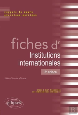 Bertrand.pt - Fiches D'Institutions Internationales 3e Edition