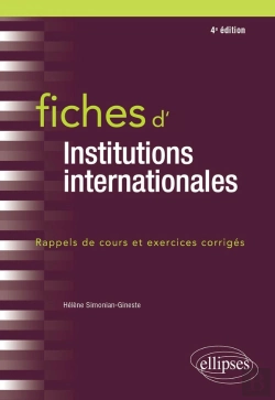 Bertrand.pt - Fiches D'Institutions Internationales (4e Édition)