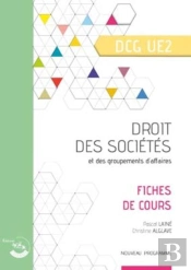 Fiches En Droit Des Societes - Ue 2 Du Dcg