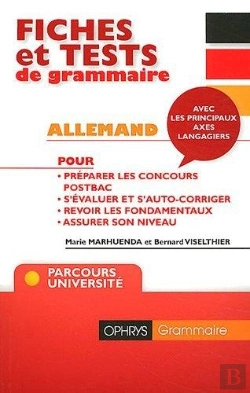 Bertrand.pt - Fiches Et Tests De Grammaire ; Allemand