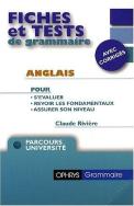 Fiches Et Tests De Grammaire ; Anglais ; Parcours Université