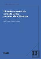 Filosofia em Vernáculo na Idade Média e na Alta Idade Moderna