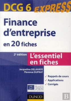 Bertrand.pt - Finance D'Entreprise En 20 Fiches ; Dcg 6 (2e Édition)