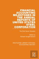 Financial Accounting Milestones In The Annual Reports Of United States Steel Corporation