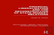 Financial Liberalization And The Reconstruction Of State-Market Relations