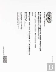 Financial Report And Audited Financial Statements And Report Of The Board Of Auditors: United Nations