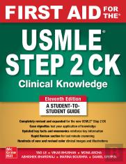 First Aid For The Usmle Step 2 Ck, Eleventh Edition