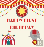 First Birthday Guest Book  Hardcover : B