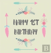First Birthday Guest Book (Hardcover)