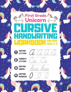 Bertrand.pt - First Grade Unicorn Cursive Handwriting Workbook For Kids Ages 4-6