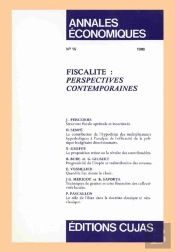 Fiscalité ; Perspectives Contemporaines