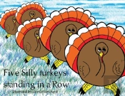 Five Silly Turkeys Standing In A Row