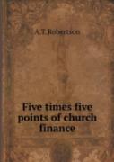 Five Times Five Points Of Church Finance