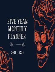 Five Year Monthly Planner 2021 - 2025