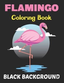 Bertrand.pt - Flamingo Coloring Book Black Background