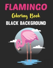 Flamingo Coloring Book Black Background