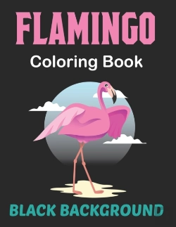 Bertrand.pt - Flamingo Coloring Book Black Background