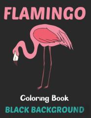 Flamingo Coloring Book Black Background