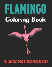 Flamingo Coloring Book Black Background