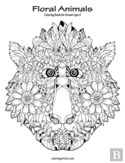 Bertrand.pt - Floral Animals Coloring Book For Grown-U