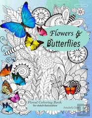 Floral Coloring Books For Adults Relaxation Butterflies And Flowers