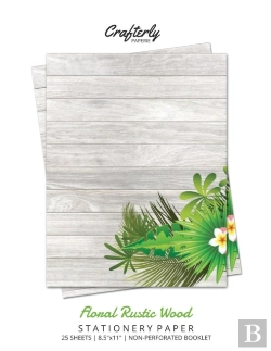 Bertrand.pt - Floral Rustic Wood Stationery Paper