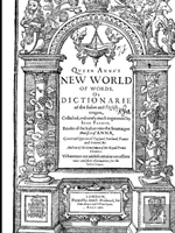 Florio'S  Italian English Dictionary Of 1611