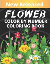 Flower Color By Number Coloring Book